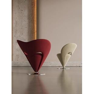 生法式轻奢单人沙DBE妆发椅设计心师款形女化凳子休闲锥形公主椅