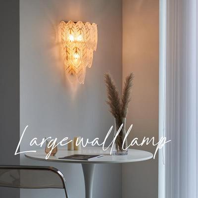 法式轻奢水晶壁灯202EYI年卧新羽毛灯简现代创意约客厅餐款厅室灯