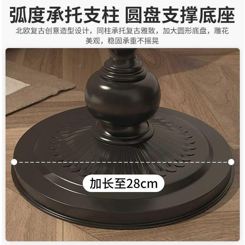 复古小茶几沙H503发边几客厅小户型轻边铁艺奢小圆床头桌子女桌生