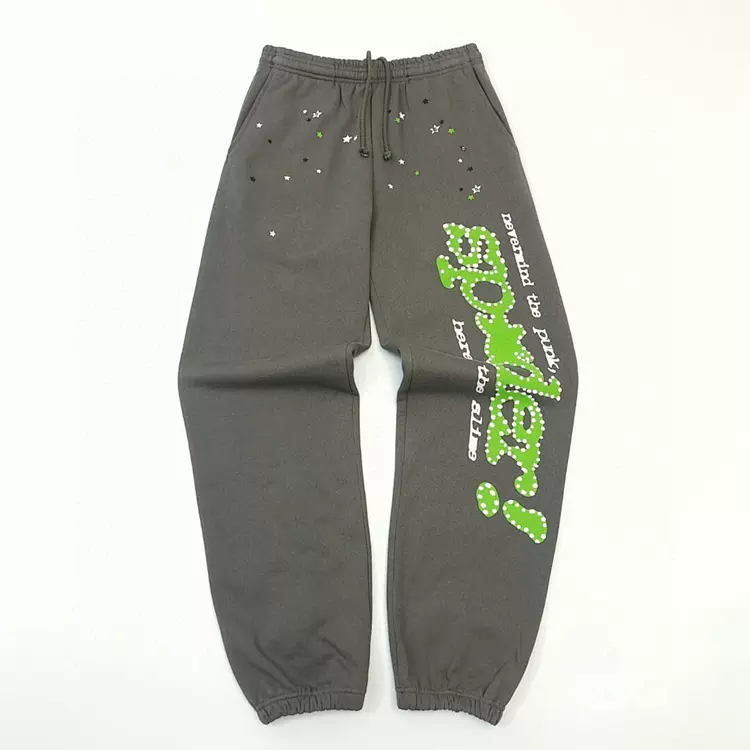 Sp5der 【Stock x version】FW23 SWEATS Black Pink V2蜘蛛网潮牌男女同款长裤卫裤 尺码:S-XXL 832