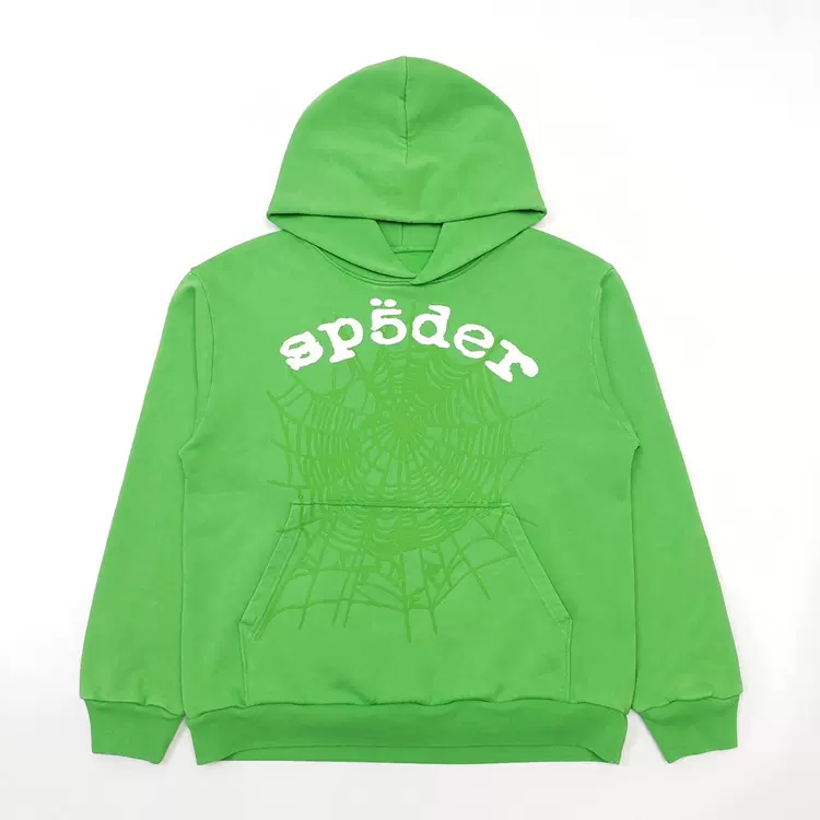 Sp5der SS24 【Stock x version】Legacy Green HOODIE  蜘蛛网潮牌男女同款套头卫衣帽衫 绿色 尺码：S-XXL  797