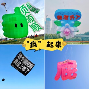 巨型风筝来图定制logo网红打卡拍照个性创意大型软体风筝微风易飞