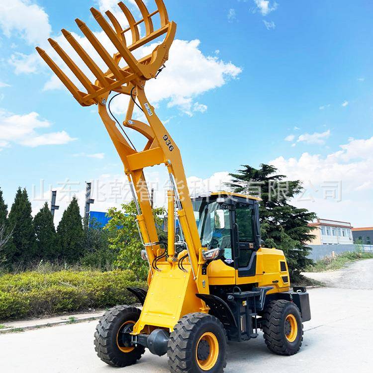 旋转抓木机液压装卸抓木抓草机旋转抓头养殖农用装载铲车抓木机