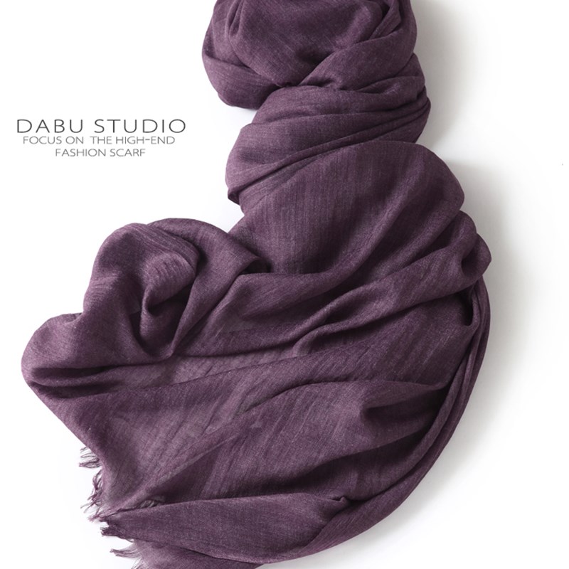 纯棉麻围巾女超大秋冬保暖纯色长款 旅拍春夏季遮阳空调披肩男女