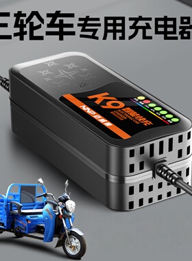 快充电动车三轮车电瓶充电器48V12AH60V20安72伏铅酸石墨烯大功率