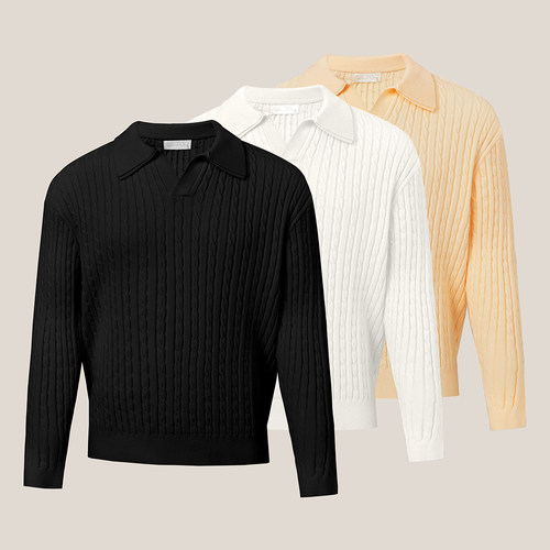 CasualDay秋冬绞花长袖