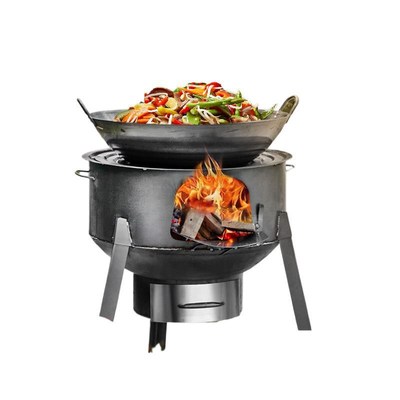 移动柴火灶火灶家用烧木柴户外炉子无烟材野营农村地锅简易大锅台