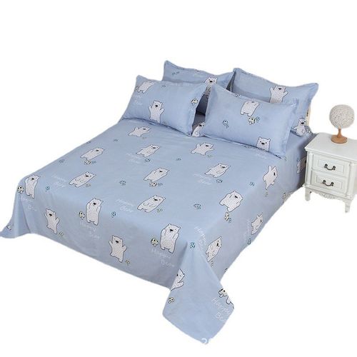 200X225cm床上用品三件套床单+枕套床单三件套斜纹简约亲肤磨毛.