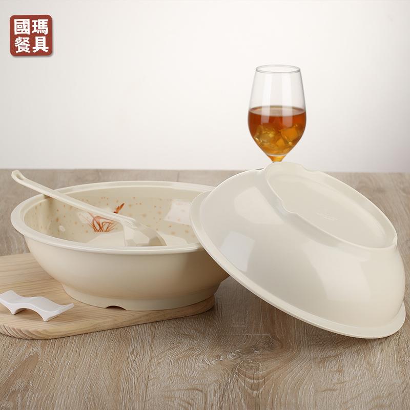 秋草仿瓷餐具汤盆碗塑料汤碗密胺面碗大号水煮鱼酸菜鱼盆菜碗