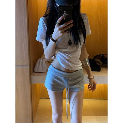 YOLOSHOP灰色韩系弹力