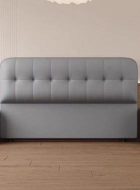 木床软包靠背背头板RKT2025现代新款简轻约一体实奢落地单买黑色