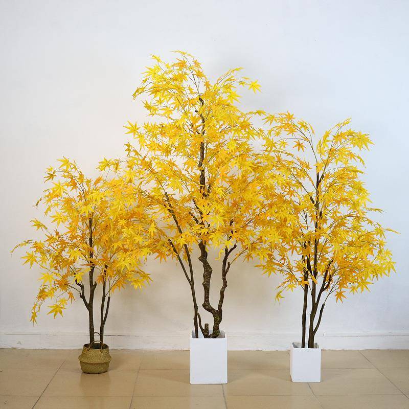 大LVP033型仿真树红枫枫树黄橱窗造景饰庭色院新中式仿生盆栽装摆