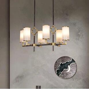 全铜新中式吊灯客厅灯中国风卧餐档厅轻奢高大简约428厅铜灯室餐