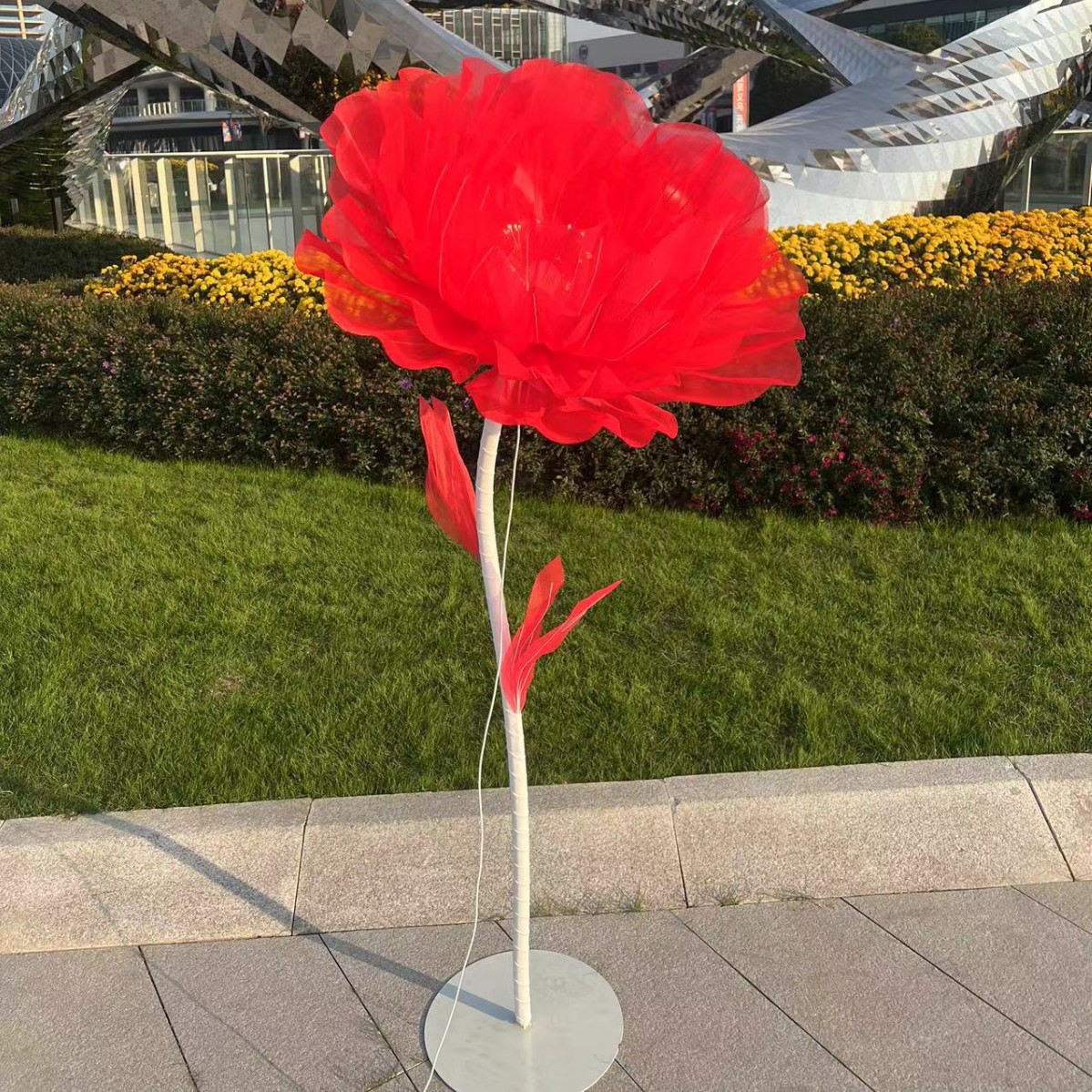 电动开合仿真花大号婚庆美陈