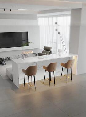 吧现代台桌家断用餐桌中岛台隔阳台客厅开放式厨房ZG-70882一体沙