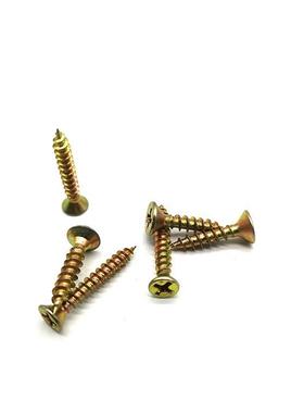 厂家高强度纤维钉彩锌板自攻螺丝沉头黄色家ZCA快螺丝具钉