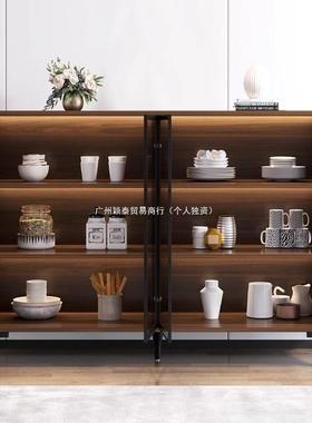 餐边现代柜简约玄意式简轻奢客厅茶厨水收纳靠墙碗柜VJS房酒关储