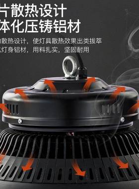 led鳍片防水工矿灯厂房照43856明车间照灯u工吊灯fo工矿矿灯工明