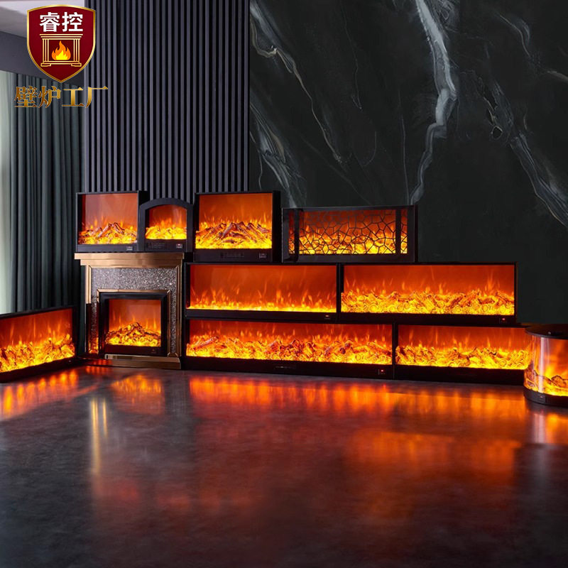 定 制壁炉芯美式电壁炉嵌入式火焰欧式装饰电子壁炉取暖器家用