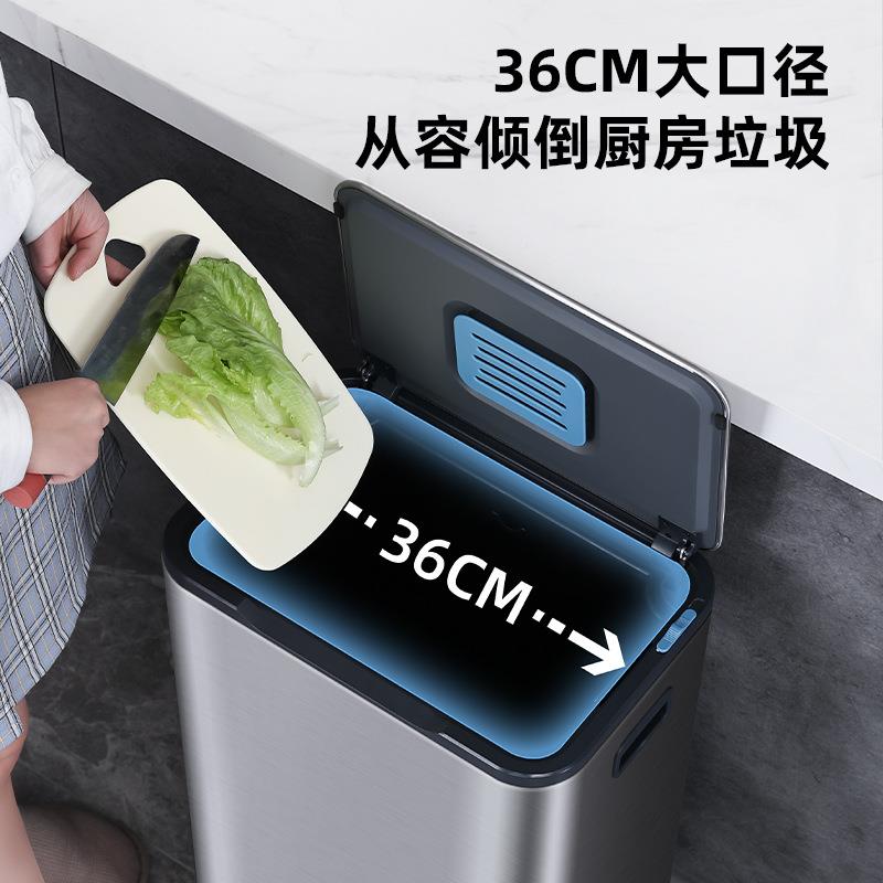 洁JAH7115安厨房垃圾桶惠家不钢脚踏式客厅办公室带盖用脚踩大号