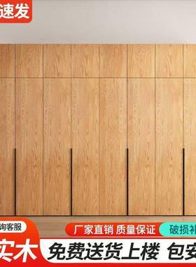 柜衣柜家用卧全实木简CBY出易实木结实耐用原木子免室安装租房衣