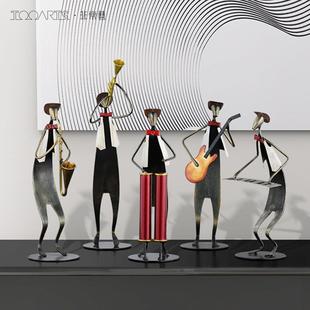 工柜艺品乐队摆现代轻奢高档酒件客居厅家软装A131-1A1室内装饰品