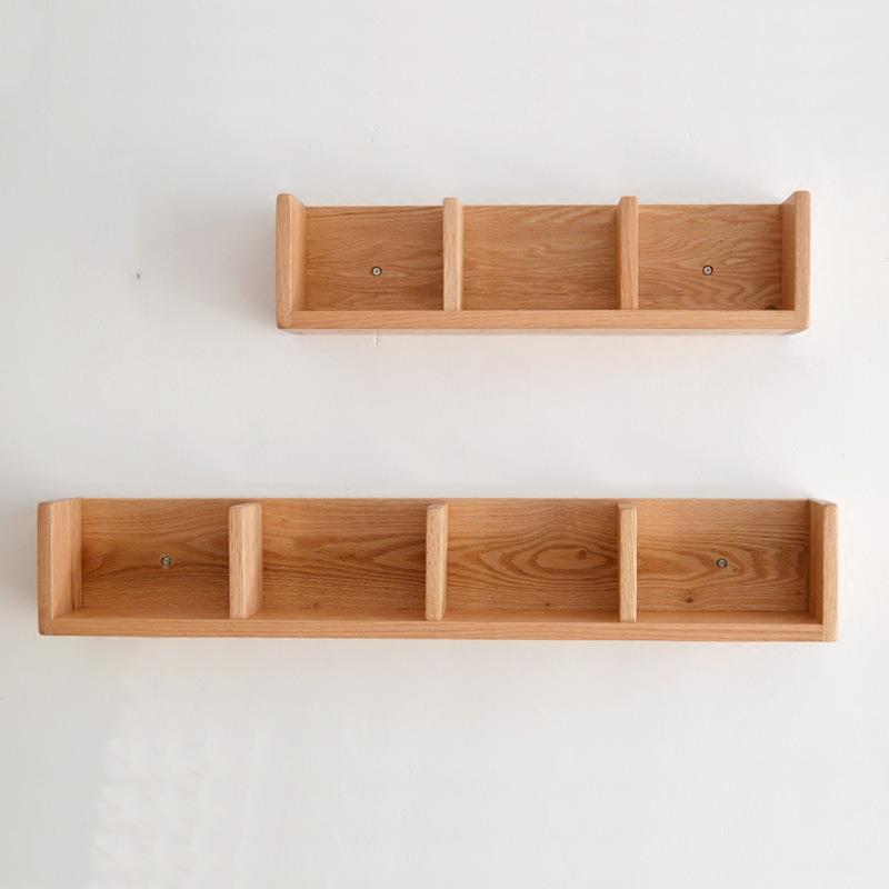 墙墙上置物架木挂墙电书RFG架厨房日式壁实装饰客厅视墙面格子收