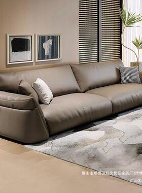 发小户型客厅皮沙艺现代复简约古直ITJ排人位三沙发