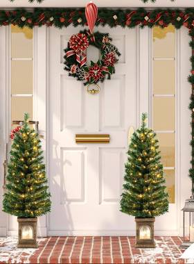 卖档1.2米PVC圣诞树LE高D古AM408-1董底座家庭桌面装饰2025热圣诞