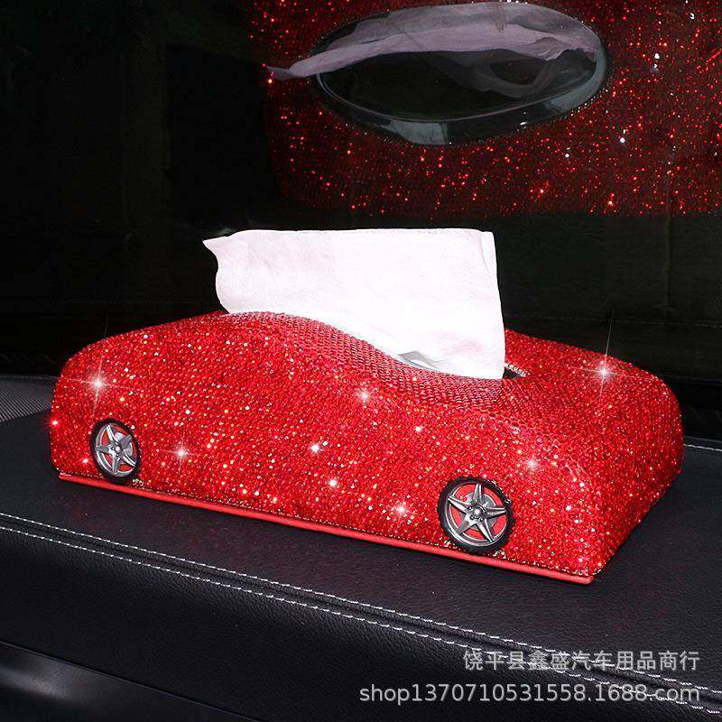 RYE汽车座用品车车载纸纸巾盒可爱镶钻时尚创意内车用扶手箱式巾,电子元器件市场,其它元器件,淘宝优惠券,粉丝福利购,淘宝优惠卷