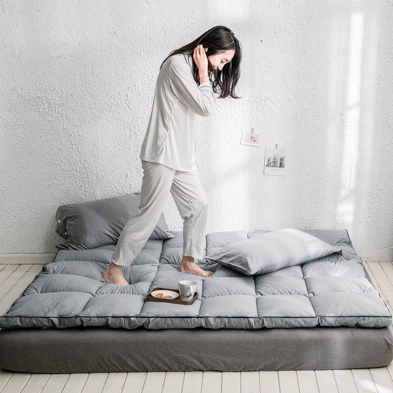 加厚羽绒棉软WF-181可床垫单人学生宿舍床褥子垫背人家双用折叠防