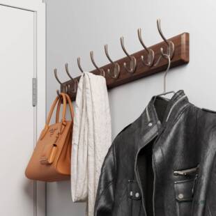 挂墙衣架上壁式打孔进门入户挂衣钩免玄关墙壁F98M595J卧室挂衣服