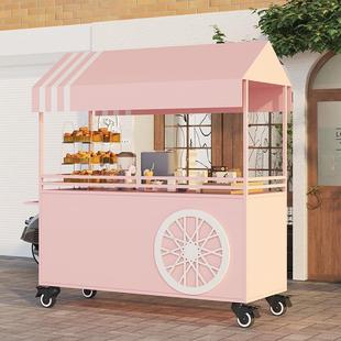 网红铁艺餐车摊小推车JHF夜市商超市销台售货车摆移场动促小吃摊