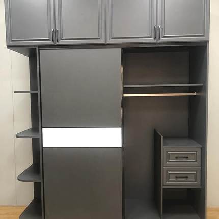 全铝定制GIT衣帽卧室拉衣柜推外门衣柜挂门间移门铝型材衣柜