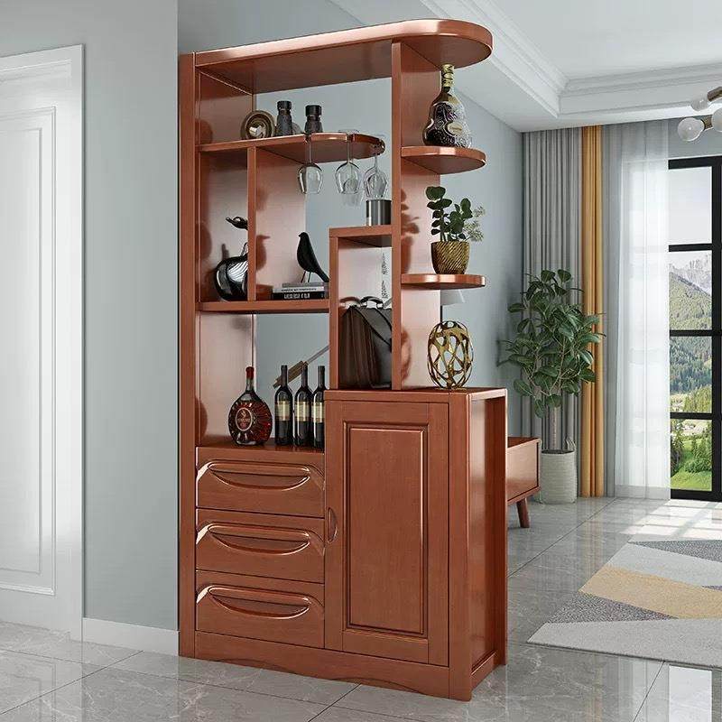 实厅木间无品牌/代屏厅柜酒柜现中式客厅玄关柜门装饰隔断柜风双