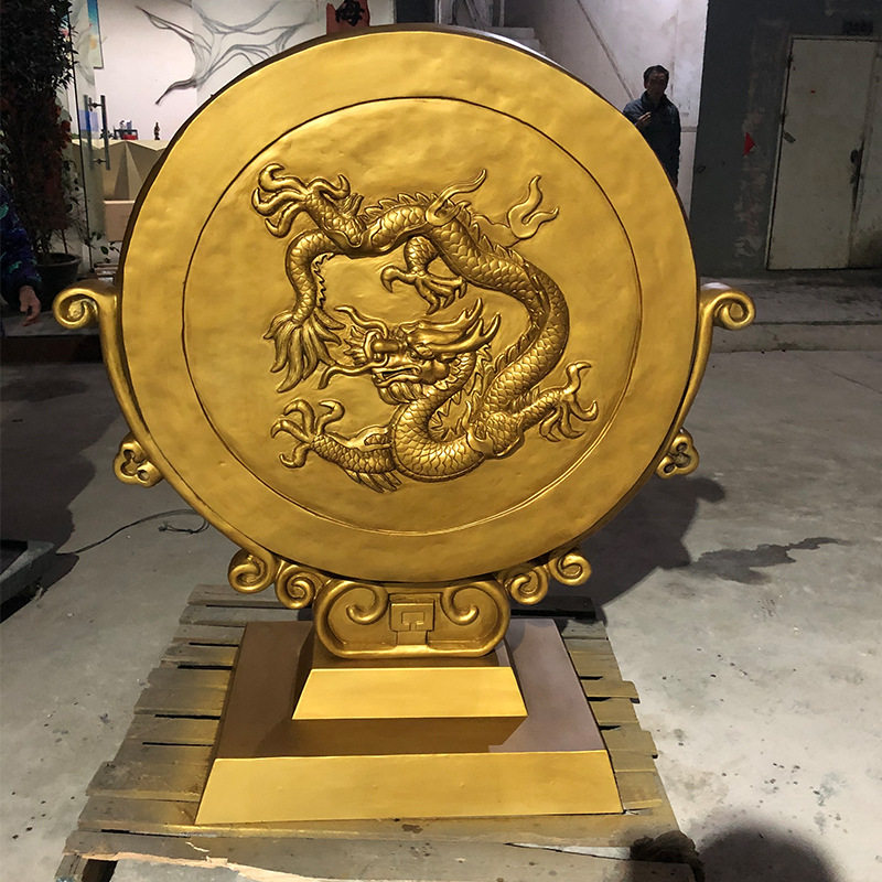 铸铜青铜战鼓中国结景观雕塑