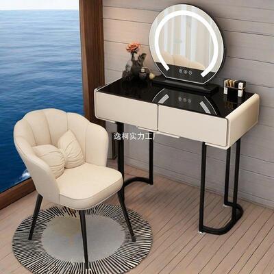 T梳妆台小型窄小29780卧户室现代简约轻奢岩板书al桌化妆台一体化