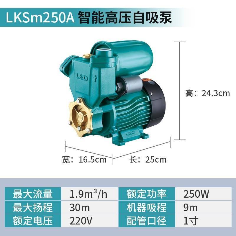 利欧(LEO) LKSm250A 高压自吸泵 自吸旋涡泵增压泵清水泵 生活供