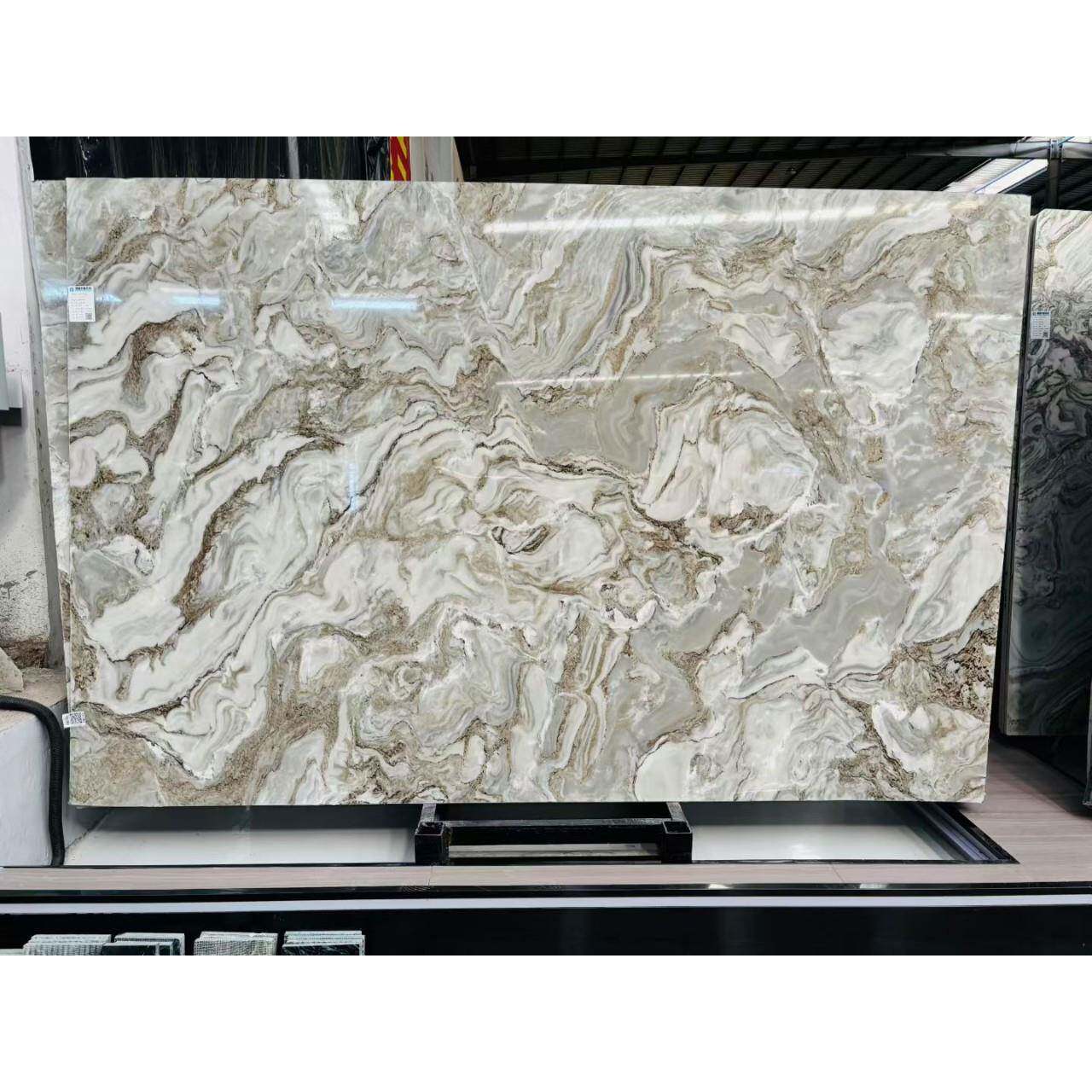 安弟石斯雪景天然大理石梯步家装606楼别墅踏奢玄关墙面装饰