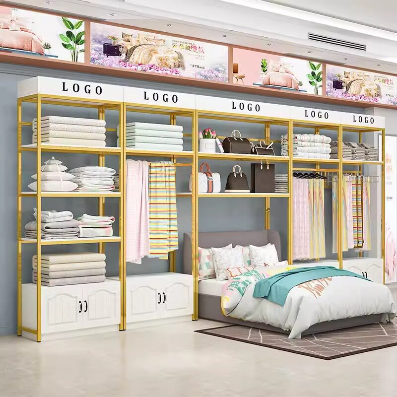 家纺店货架展示架四件套陈列柜被芯枕芯布料展柜床上用品货柜批发
