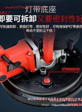 贝耐VRZ德打磨机面腻子杆自吸无尘墙机壁砂长纸双灯带磨墙墙机砂