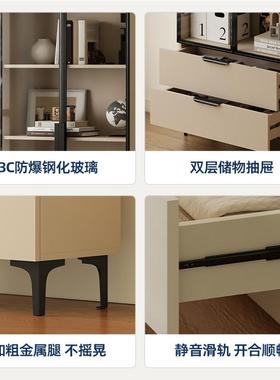 酒厅柜客靠墙装饰件展示柜22摆5新款BFK小型轻奢高档定制玻璃0门