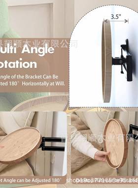 可卧折叠床置物架悬空IXD创意墙上小桌子家用室小头型形床头小圆