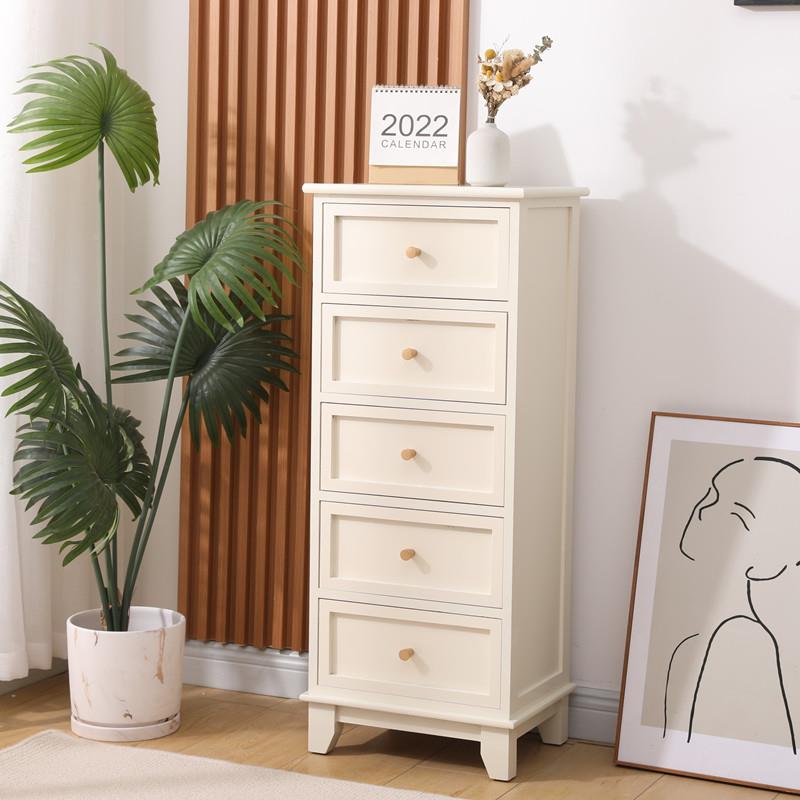 收0A实木美五斗柜纳柜卧室柜抽屉式式F77S599S复古子靠墙客厅边柜