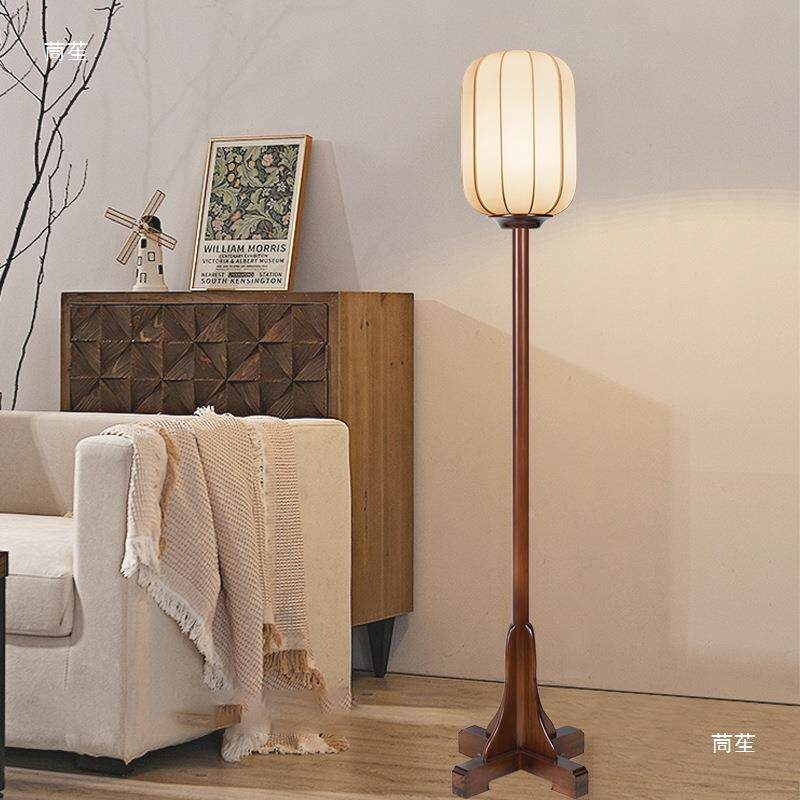 落木地灯客厅餐厅茶室复古中立式宫灯实无品牌/仿古典氛围摄影式