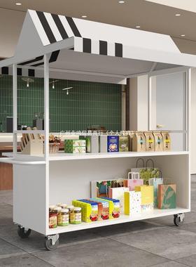 铁艺移花车地摊动集市商场户外夜市摊位摆推摊网红色小吃小无品牌