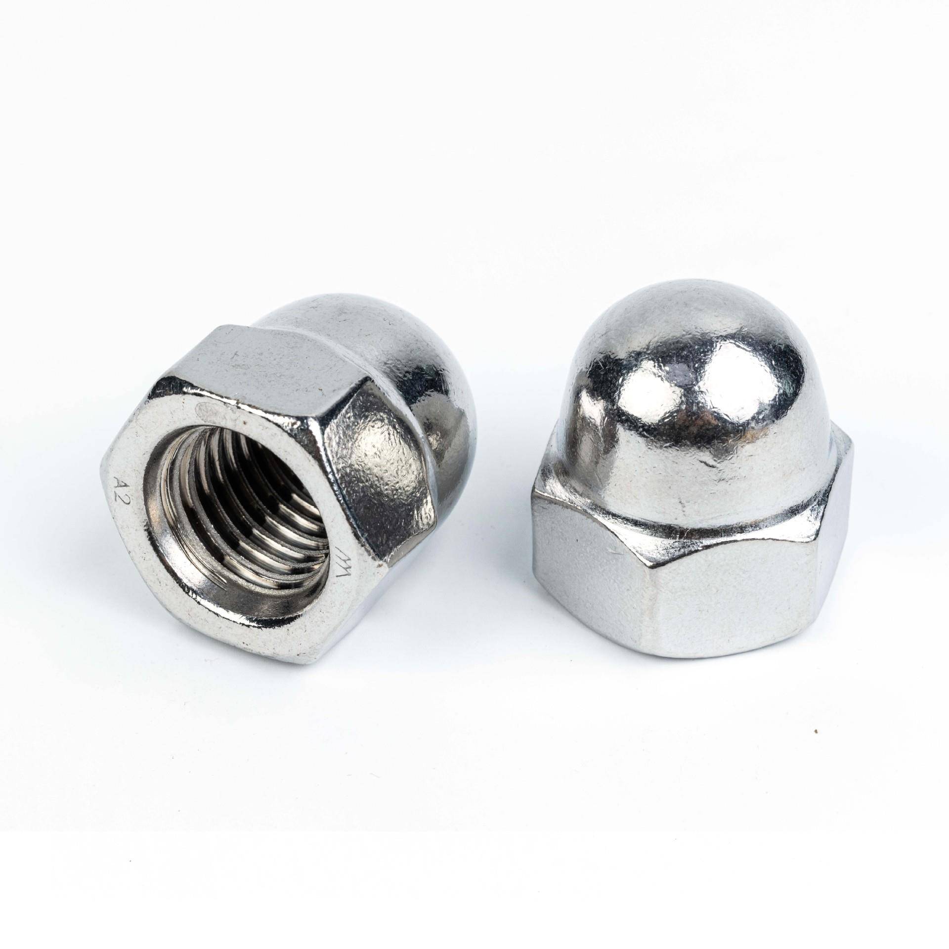 JDDDIN187盖型螺母不钢球头3整体包头盖形锈螺帽M3-M50