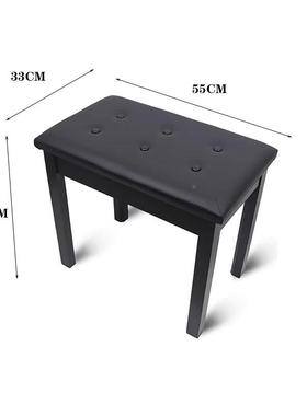 黑色单人钢琴凳直腿PU童皮革高海垫密棉坐儿成人数码DER电子琴凳