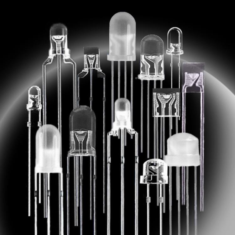 F5/5mmLED灯珠双色蓝灯二圆头透明678455红绿、红l插ed发光极管直