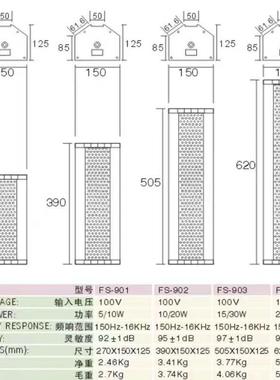 T操-音KOKOPA万声达广播喇叭防音柱室外音柱JQW场柱豪华室外水音